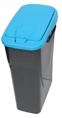 M home by Mazzei Mondex Cubo Ecobin con Tapa Azul 25 L - 1 unidad – foto 2