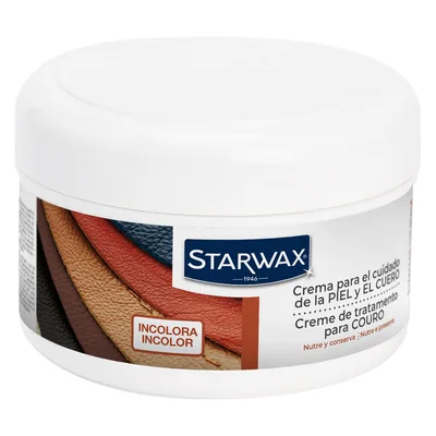 Starwax Crema de Cuidado Incolora para Cuero 150 ml (pack de 2)