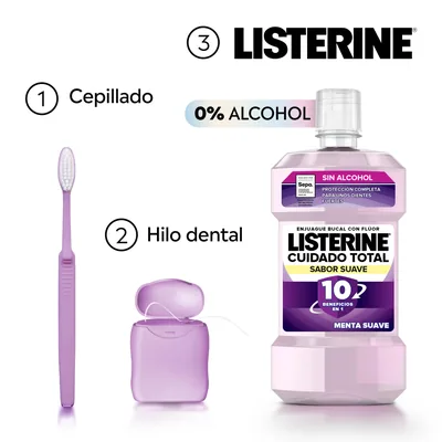 Listerine Cuidado Total Enjuague Bucal sin Alcohol 500 ml - pack de 6 unidades – foto 5