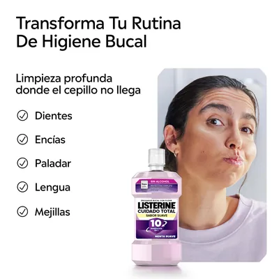 Listerine Cuidado Total Enjuague Bucal sin Alcohol 500 ml - pack de 6 unidades – foto 6