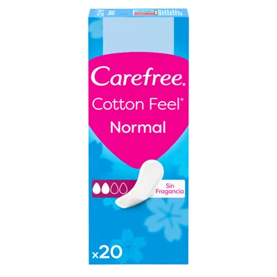 Carefree Cotton Feel Normal sin fragancia 20 protegeslips (pack de 12)