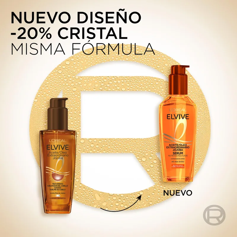 L'Oréal Paris Elvive Aceite Extraordinario Sérum Jojoba Pelo Muy Seco 100 ml - pack de 2 unidades