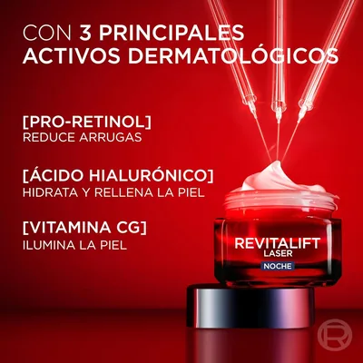 L'Oréal Paris Revitalift Laser Crema de Noche Antiedad con Pro-Retinol 50 ml - 1 unidad – foto 3