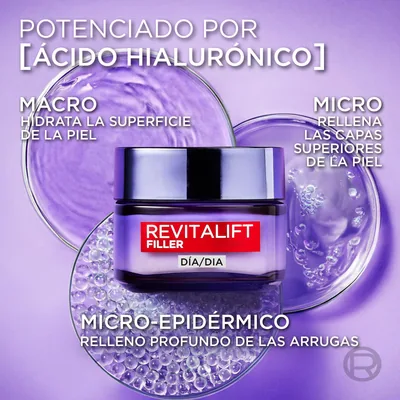 L'Oréal Paris Revitalift Filler Crema Hidratante con Ácido Hialurónico 50 ml - 1 unidad – foto 3