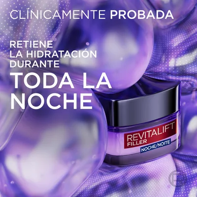 L'Oréal Paris Revitalift Filler Crema de Noche con Ácido Hialurónico 50 ml - 1 unidad – foto 3