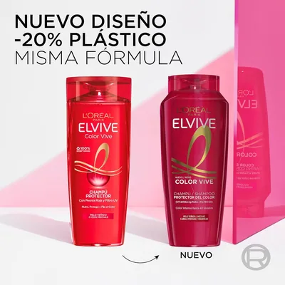 L'Oréal Paris Elvive Color Vive Champú Protector para Pelo Teñido 400 ml - pack de 3 unidades – foto 2