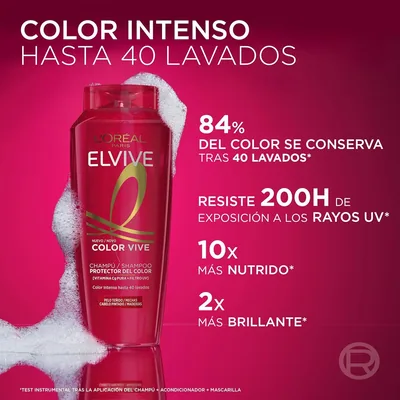 L'Oréal Paris Elvive Color Vive Champú Protector para Pelo Teñido 400 ml - pack de 3 unidades – foto 4