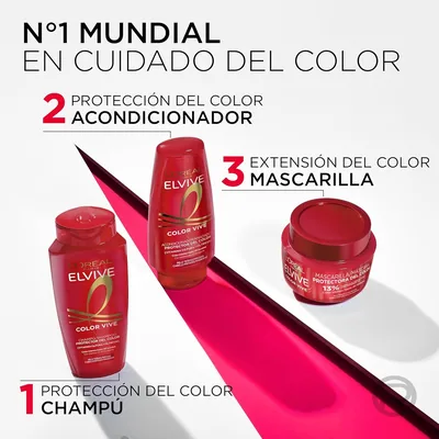 L'Oréal Paris Elvive Color Vive Champú Protector para Pelo Teñido 400 ml - pack de 3 unidades – foto 8