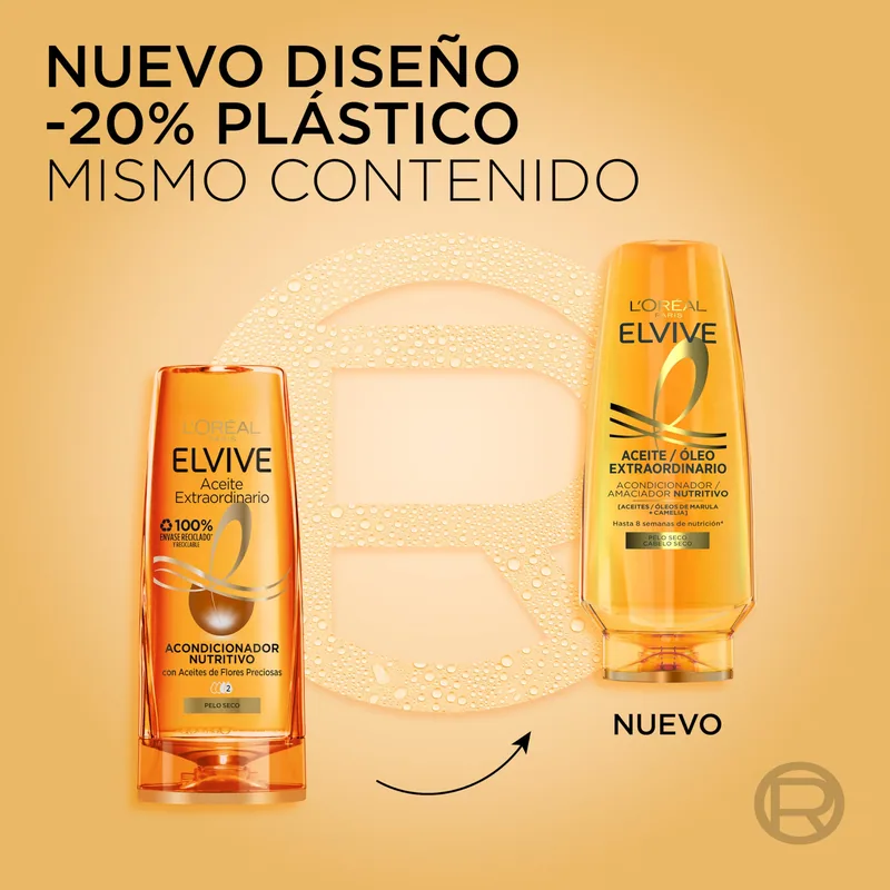L'Oréal Paris Elvive Aceite Extraordinario Acondicionador Nutritivo 300ml - pack de 3 unidades