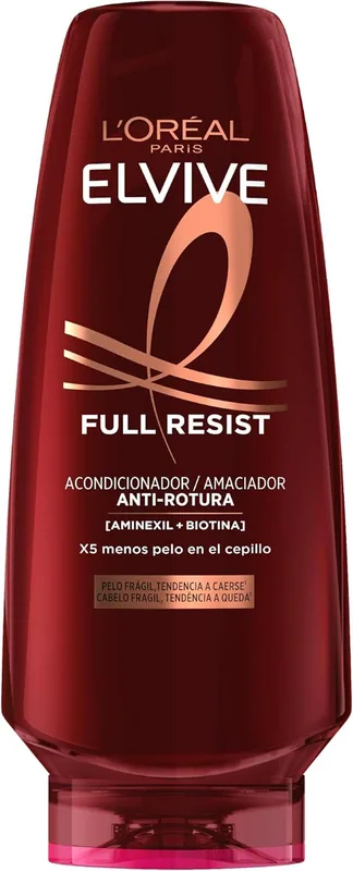L'Oréal Paris Elvive Full Resist Acondicionador Anti Rotura para Pelo Frágil con Tendencia a 300 ml - pack de 3 unidades