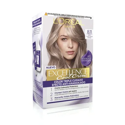 L'Oréal Paris Excellence Cool Creme Tinte Tono 8.11 Rubio Claro Ceniza 260 g - pack de 3 unidades – foto 2