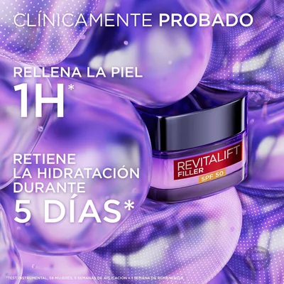 L'Oréal Paris Revitalift Filler Crema Hidratante Día Nº1 SPF50 50 ml - 1 unidad – foto 3