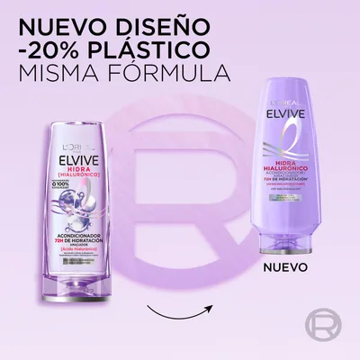 L'Oréal Paris L'Oreal Elvive Acondicionador Hialuronico 300 ml - pack de 3 unidades – foto 1