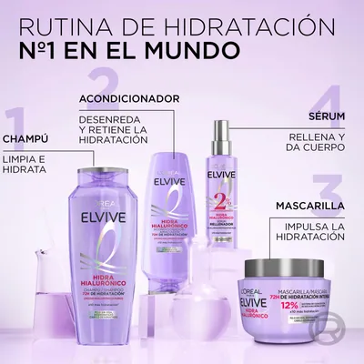 L'Oréal Paris L'Oreal Elvive Acondicionador Hialuronico 300 ml - pack de 3 unidades – foto 3