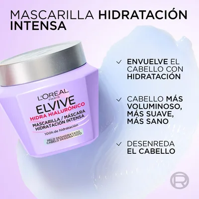 L'Oréal Paris Elvive Mascarilla Hialuronico 310ml - pack de 3 unidades – foto 2