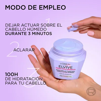 L'Oréal Paris Elvive Mascarilla Hialuronico 310ml - pack de 3 unidades – foto 3