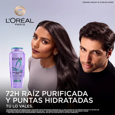 L'Oréal Paris Paris Elvive Champú Hialuronico Pure 380ml - pack de 3 unidades – foto 1