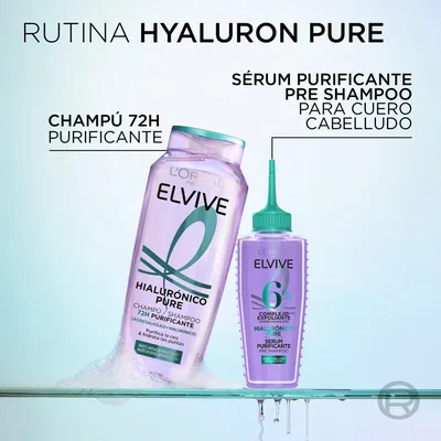 L'Oréal Paris Paris Elvive Champú Hialuronico Pure 380ml - pack de 3 unidades – foto 7