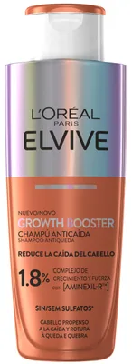 L'Oréal Paris Elvive Growth Booster Champú sin sulfatos Anticaída 200ml (pack de 3)