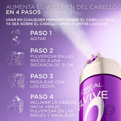 L'Oréal Paris Elvive Collagen Lifter Big Hair Day Spray Voluminizador,200ml - pack de 2 unidades – foto 4