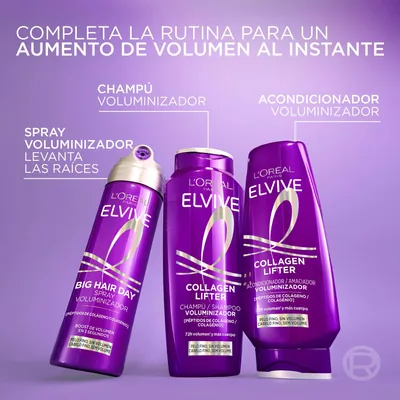 L'Oréal Paris Elvive Collagen Lifter Big Hair Day Spray Voluminizador,200ml - pack de 2 unidades – foto 5