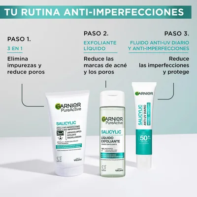 Garnier PureActive 3 en 1 limpiador exfoliante y mascarilla 150 ml - pack de 3 unidades – foto 3