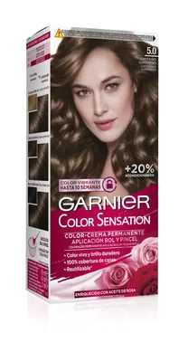 Garnier Color Sensation Tinte Permanente Castaño Luminoso 5.0 (pack de 3)