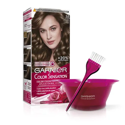 Garnier Color Sensation Tinte Permanente Castaño Luminoso 5.0 112 ml - pack de 3 unidades – foto 7