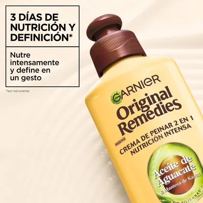 Garnier Original Remedies Aceite de aguacate y manteca de karité Tratamiento capilar 200 ml - pack de 3 unidades – foto 1