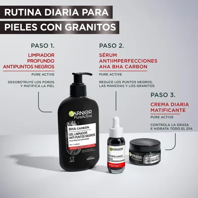 Garnier SkinActive PureActive gel limpiador de poros y exfoliante 150 ml - pack de 3 unidades – foto 6