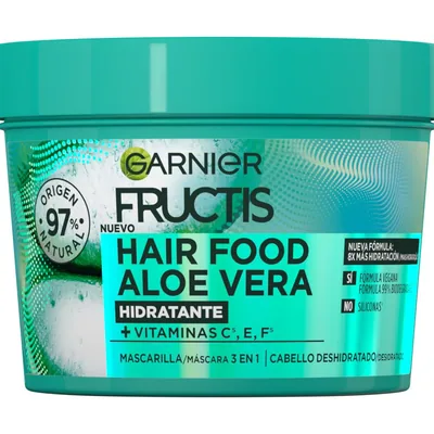 Garnier Fructis Hair Food mascarilla capilar aloe 400 ml (pack de 3)
