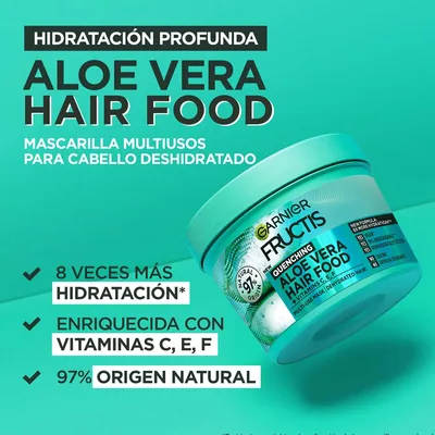 Garnier Fructis Hair Food mascarilla capilar aloe 400 ml - pack de 3 unidades – foto 2