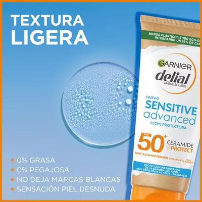 Garnier Delial Sensitive Advanced Leche Protectora FPS50+ 175ml - 1 unidad – foto 3