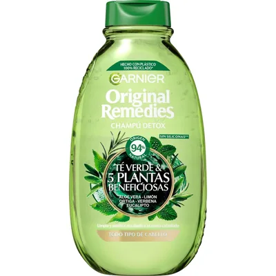 Original Remedies Champú Detox 5 Plantas Beneficiosas 400 ml (pack de 6)