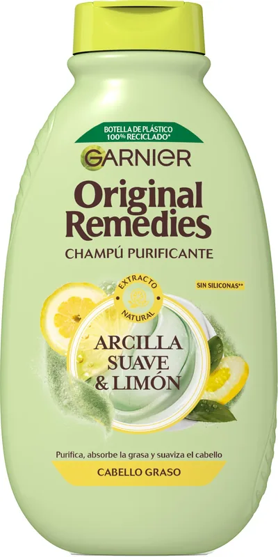 Garnier Original Remedies champú de arcilla para pelo graso 400 ml - pack de 6 unidades