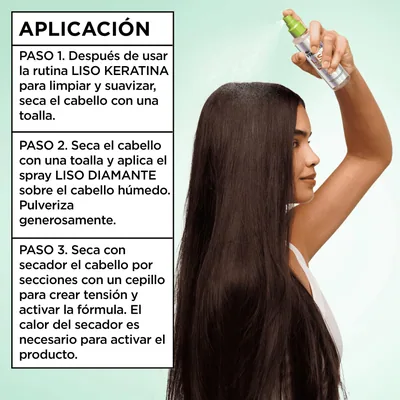 Garnier Fructis Liso Diamante spray de brillo y suavidad 150 ml - pack de 3 unidades – foto 8