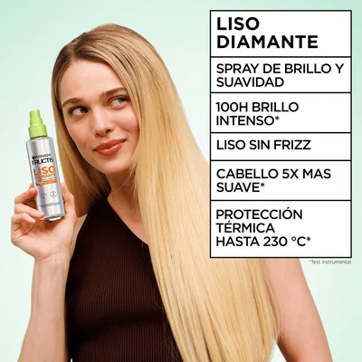 Garnier Fructis Liso Diamante spray de brillo y suavidad 150 ml - pack de 3 unidades – foto 3