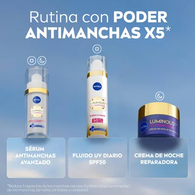 Nivea Luminous630 Crema de Noche Reparadora Antimanchas 50 ml - 1 unidad – foto 7
