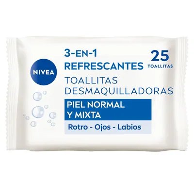Nivea Toallitas Desmaquilladoras 3-en-1 Refrescantes (pack de 6)