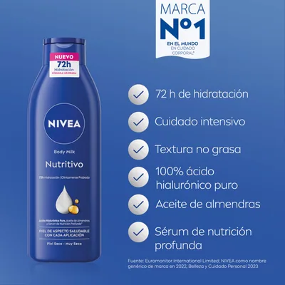 Nivea Body Milk Nutritivo 250 ml - pack de 6 unidades – foto 1