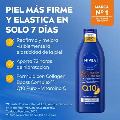 Nivea Q10 Body Milk Reafirmante 400 ml - pack de 3 unidades – foto 1