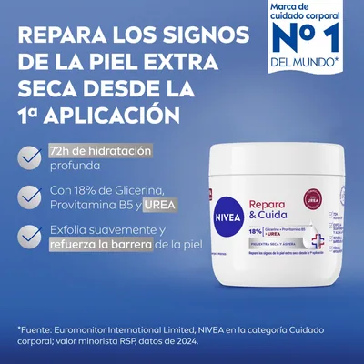 Nivea Repara & Cuida Crema Hidratante Corporal 400 ml - pack de 3 unidades – foto 1