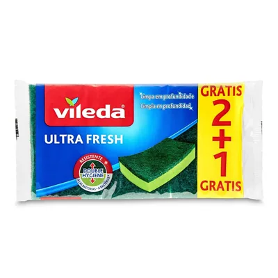 Vileda Estropajos Fibra con Esponja (pack de 12)