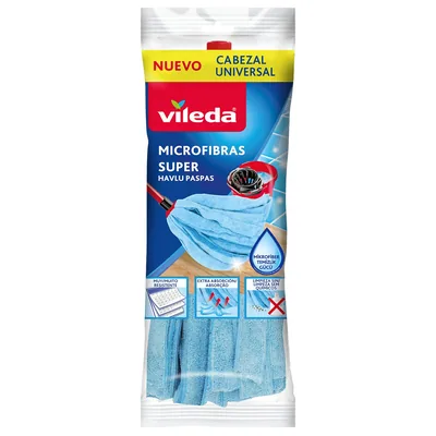 Vileda Fregona de Microfibra Tiras Super 167433 (pack de 12)