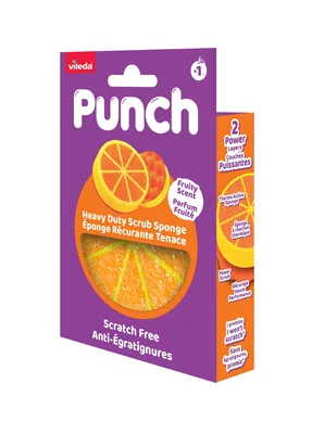 Vileda Punch Esponja Naranja de Uso Intenso sin Rayar - pack de 6 unidades – foto 1
