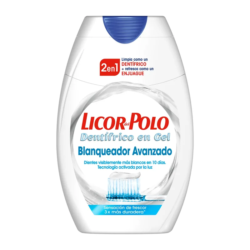 Licor del Polo 2 en 1 Blanqueador Avanzado Antimanchas y Frescor 75 ml - pack de 12 unidades