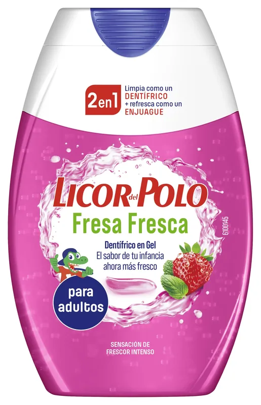 Licor del Polo 2 en 1 Fresa Fresca Pasta de Dientes Frescor Intenso 75 ml - pack de 12 unidades