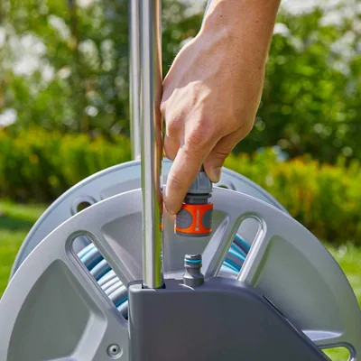 Gardena Carro metal con manguera de 15 mm y 25 metros - 1 unidad – foto 1