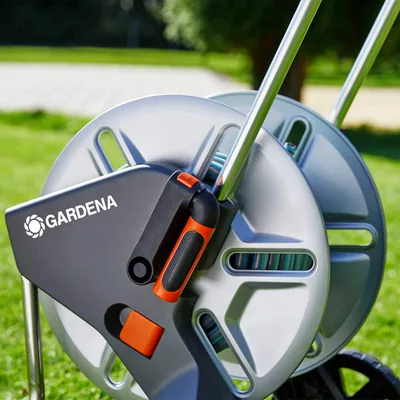 Gardena Carro metal con manguera de 15 mm y 25 metros - 1 unidad – foto 4