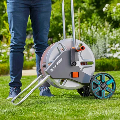 Gardena Carro metal con manguera de 15 mm y 25 metros - 1 unidad – foto 5